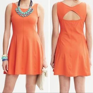 Banana Republic Orange Dress with Keyhole Back